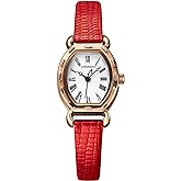 Bomieux Women's Dainty Leather Band Vintage Ladies Waterproof Quartz Analog Square Dress & Casual Wrist Watches