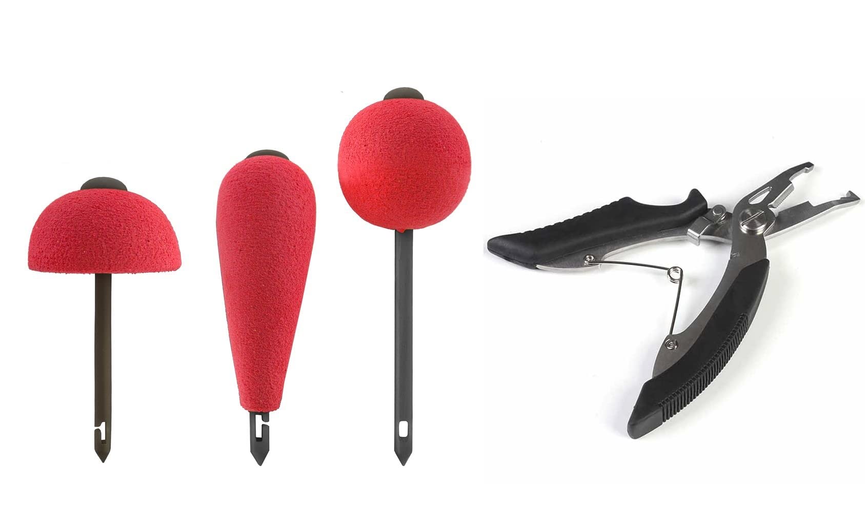 blntackle76 Jenzi Pop Up Kit Red 3-6 Pieces Buoyancy Body Dead Bait Pike Bait + Fishing Scissors or Free Petri Sticker (3 Buoyancy Bodies + Fishing Shears)