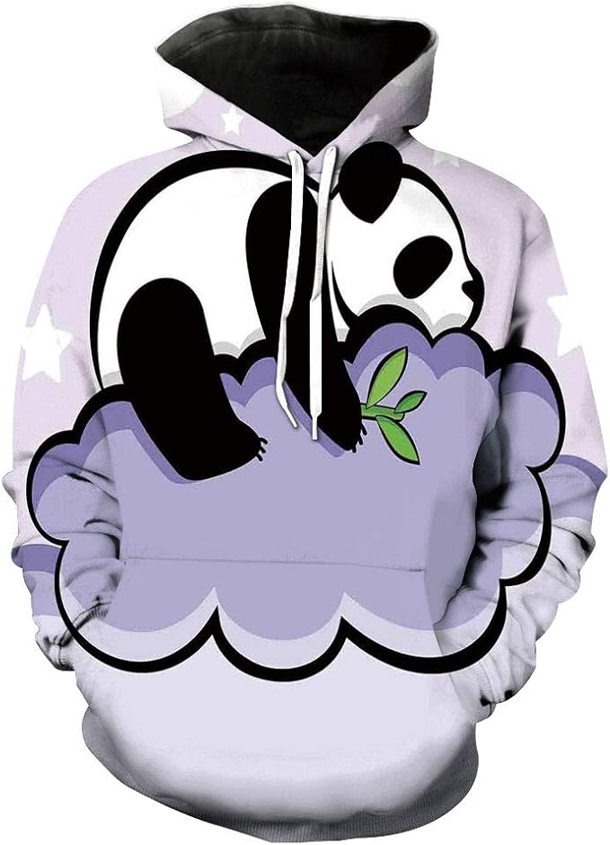bear print sherpa hoodie