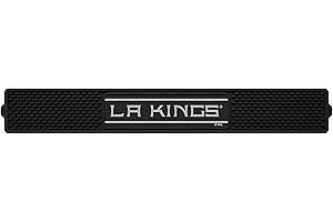 FANMATS 14070 Los Angeles Kings Drink Bar Mat - 3.25in. x 24in. - Durable Dish Drying Mat, Easy Clean, Counter Mat