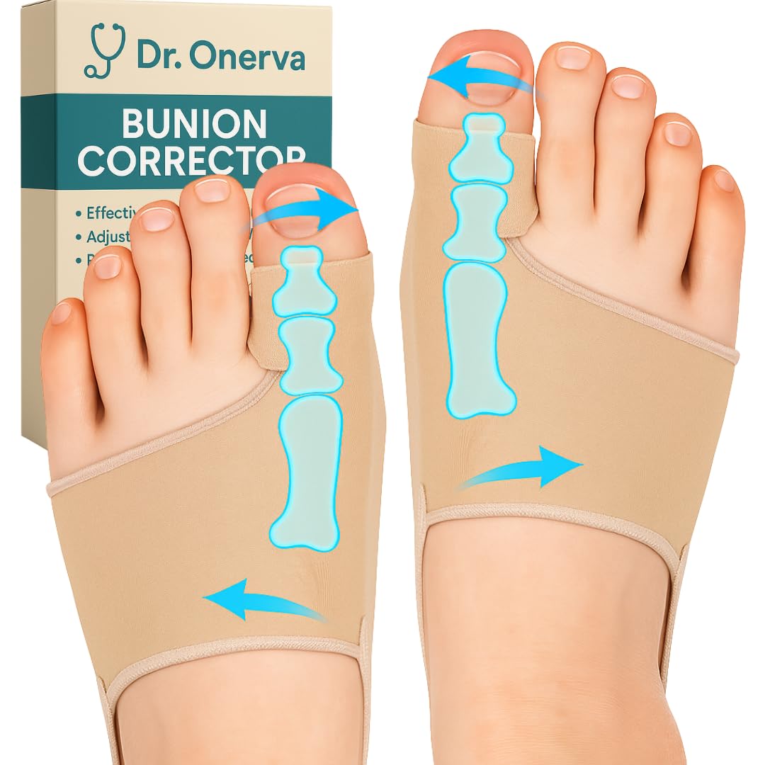 Photo 1 of 2PC Bunion Corrector for Women & Men – Toe Straightener Socks for Hallux Valgus, Pain Relief, Non-Slip, Breathable, Day & Night Use, Washable, L/R Foot Set