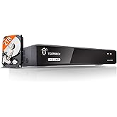 TIGERSECU Super HD 1080P 4 Channel H.265 Surveillance DVR, 2TB Hard Drive | Hybrid 6-in-1 CCTV Recorder Compatibility for 2MP and 5MP TVI/AHD/CVI/Analog/IP Security Cameras, with RS485 PTZ Control