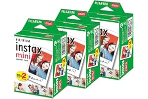 Fujifilm Instax Mini Instant Film - 60 Sheets (3 Packs of 20 Film Sheets)