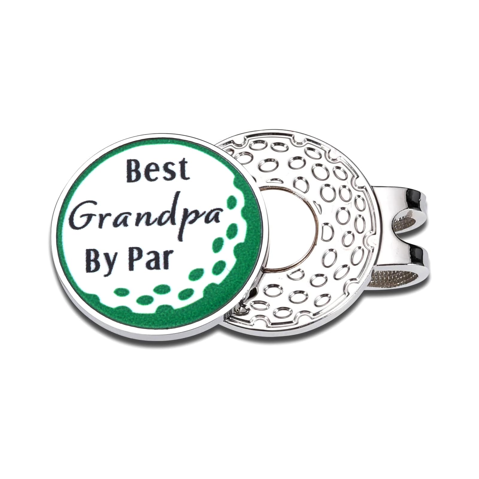 Golf Ball Marker for Grandpa Gold Gifts for Men Fathers Day Dad Gifts for Grandpa Best Grandpa By Par Golf Ball Magnetic Hat Clip Golf Accessories Gifts for Golfers Grandpa Retirement Golf Gifts Men