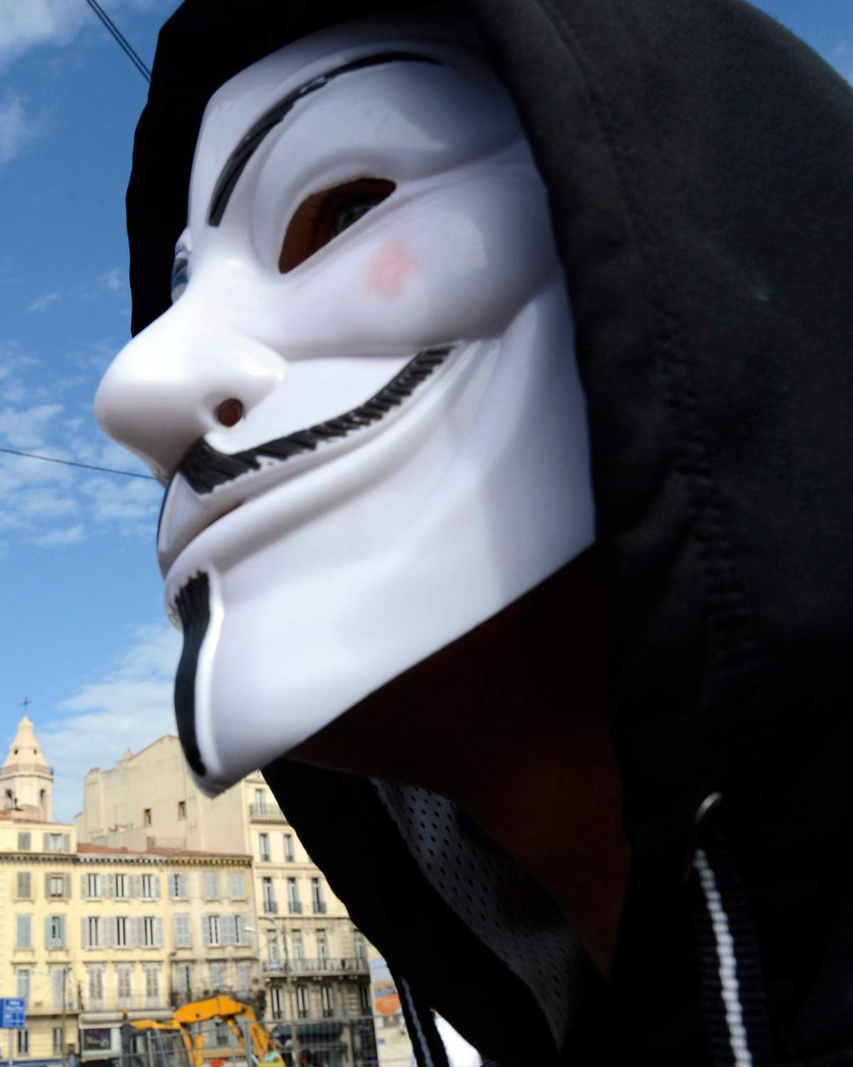 V for Vendetta Anonymous Guy Fawkes Costume Cosplay Mask for Halloween Masquerade Party (Anonymous)