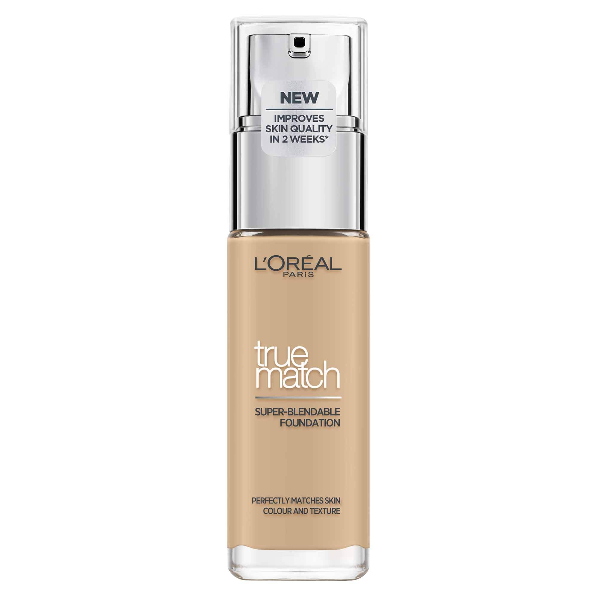 Oréal Paris Make-up, Liquid Foundation with Hyaluronic and Aloe Vera, Perfect Match Make-Up, No. 3.N Creamy Beige, 30 ml