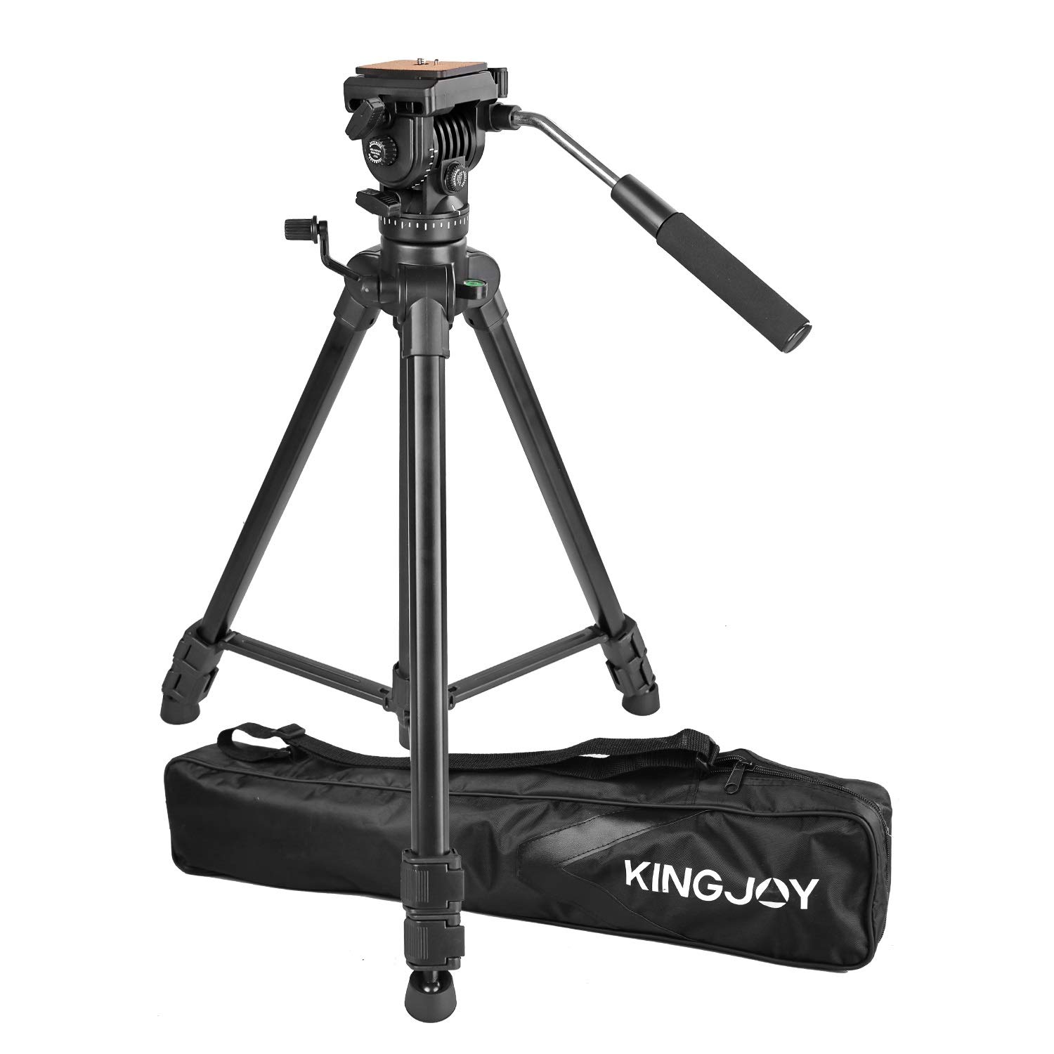Video Tripod with Fluid Head, Kamisafe VT1500 Heavy Duty