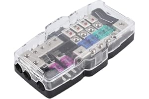 KEENSO Holder & 80Amp, Car Audio Stereo ANL Blade Holder Distribution Blocks 0/4GA 4 Way Box Block 30A 60A