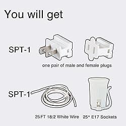 Encoidoz DIY Indoor Outdoor Light String Kit - 25FT
