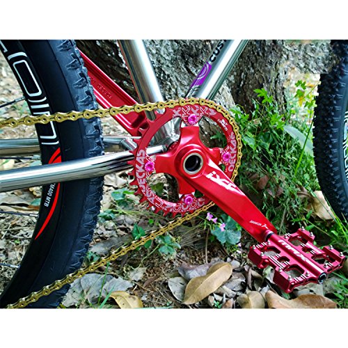 104BCD 36T Bike Single Chain ring for 9 10 11 Speed for Most Bicycle Road Bike Mountain BMX MTB-Red