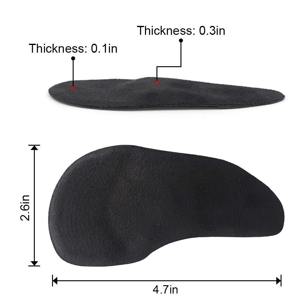Dr. Shoesert Arch Support Shoe Insoles for High Arch, Flat Feet, Gel Arch Pad Relieve Pressure and Foot Pain for Women and Men (Black)
