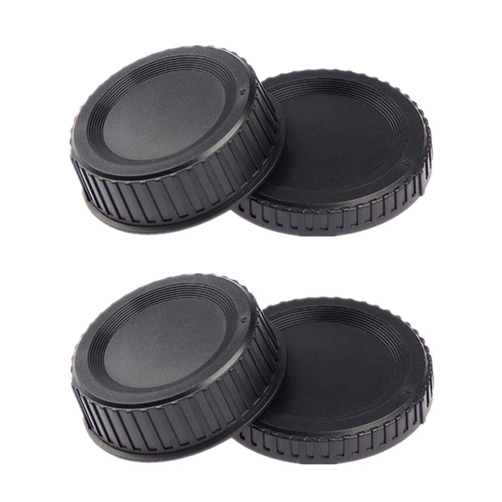 Camera Body Cap & Rear Lens Cover for Nikon D90 D7000 D850 D810 D780 D750 D5600 D5500 D5300 D3500 D3400 D3300 kit AF/AF-S/AF-P Lens.(2 Pack)