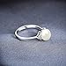 JewelryPalace 8mm Freshwater Cultured Pearl Ring 925 Sterling Silver Size 6