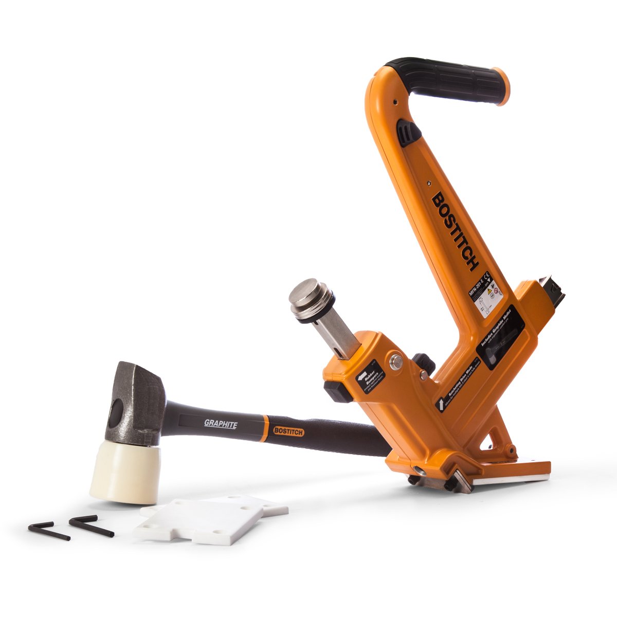 Bostitch Mfn201 Manual Ratchet Floor Nailer 50mm Yellow Black