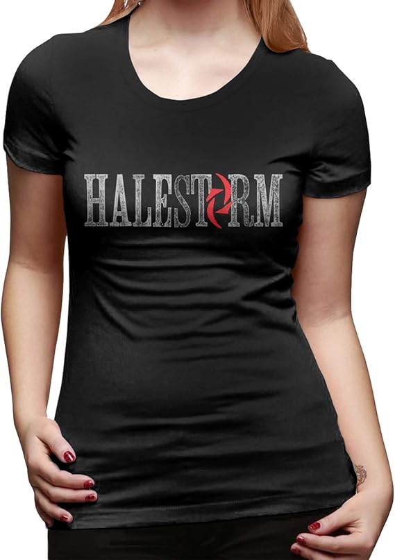 Halestorm Logo T Shirt Woman Soft Summer Short Sleeve Top Crewneck Tshirt: Amazon.ca: Clothing 