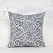 baibu Paisley Cushion Cover, Decorative Throw Pillow Cushions Covers Sham Cushion Case 1PC (Navy Blue, 18