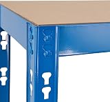 TAHA 5 Tier Blue Garage Shelving Unit 150kg Per Shelf Boltless 150x70x30cm view 5