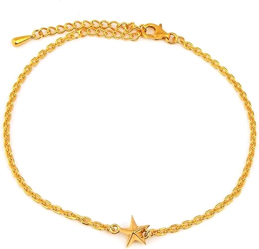 Amazon アンクレット メンズ レディース ブランド Blackdia 24k Gp スター アンクレット ゴールド アンクレット 通販