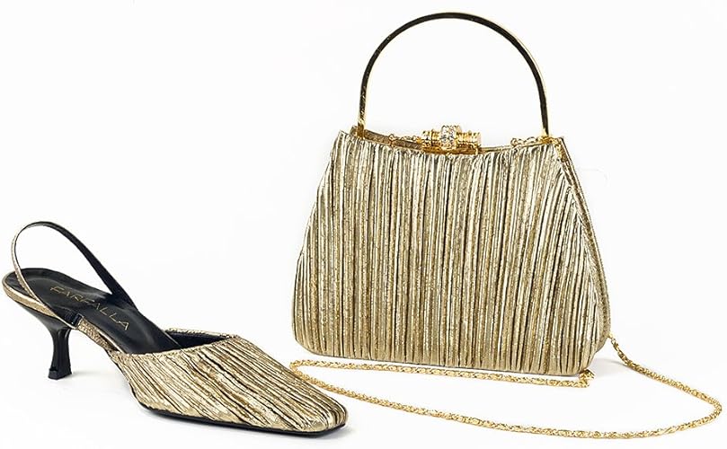Gold shoes and handbag Clearance