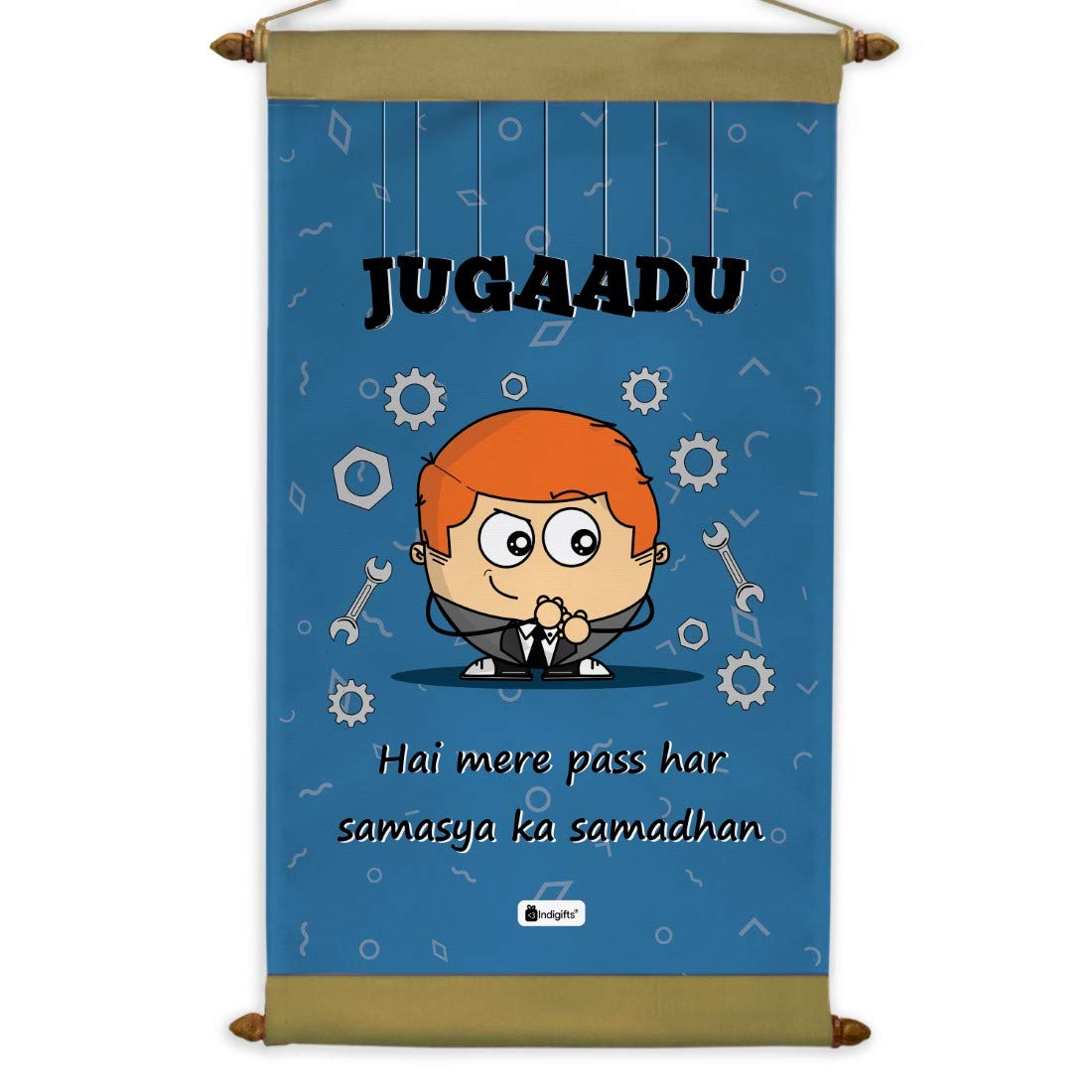 Indigifts Friendship Gifts For Best Friend Jugaadu Printed Scroll Message Card 17x9 5 Inches Funny Birthday Gift For Friend Brother Boy Unique Birthday Gift Idea Wall Hanging Gift Item Amazon In Home