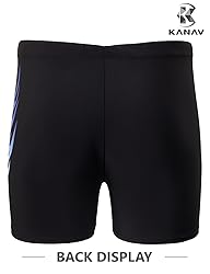 KANAV 3 Pack Men's Athletic Square Leg Swimsuit