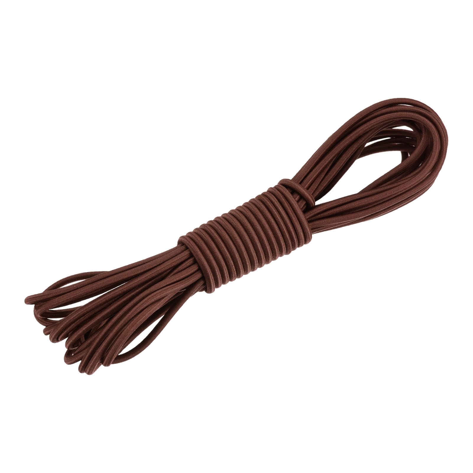 DMiotech 4.8mm Shock Cord, 7.6 M Brown Bungee Cord Tent Pole Shock Cord Round Elastic Kayak Rope Stretch String Marine Grade Heavy Polyester for DIY Projects Tie Downs
