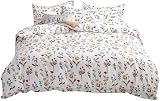 Loussiesd Floral Duvet Cover Set Kids Girls Women Yellow Flowers view 3