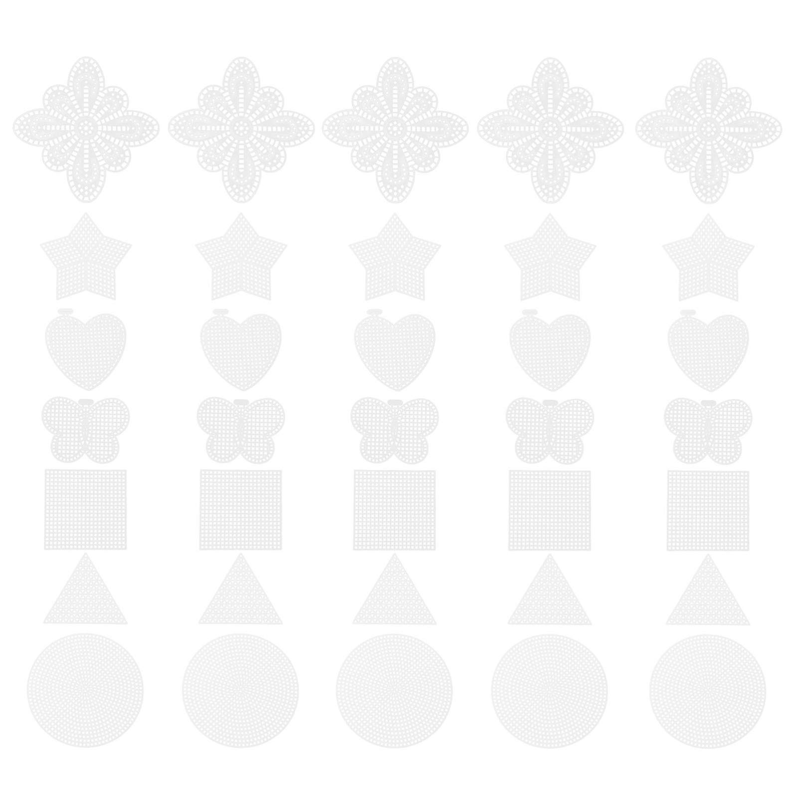 Healifty DIY Mesh Sheet Plastic Canvas 8X8 Inch Cross Stitch Mesh Grid for Three-Dimensional Embroidery with Smooth Edges and Durable Material