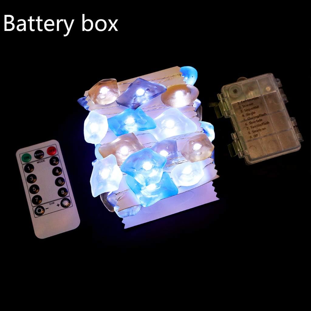 ybvyd LED-Lichterkette, maritimes Stranddekor, Meeresmuscheln unter dem