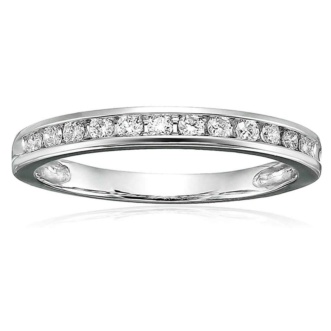 Vir Jewels 1/4 cttw Classic Diamond Wedding Band 14K White Gold Channel Set