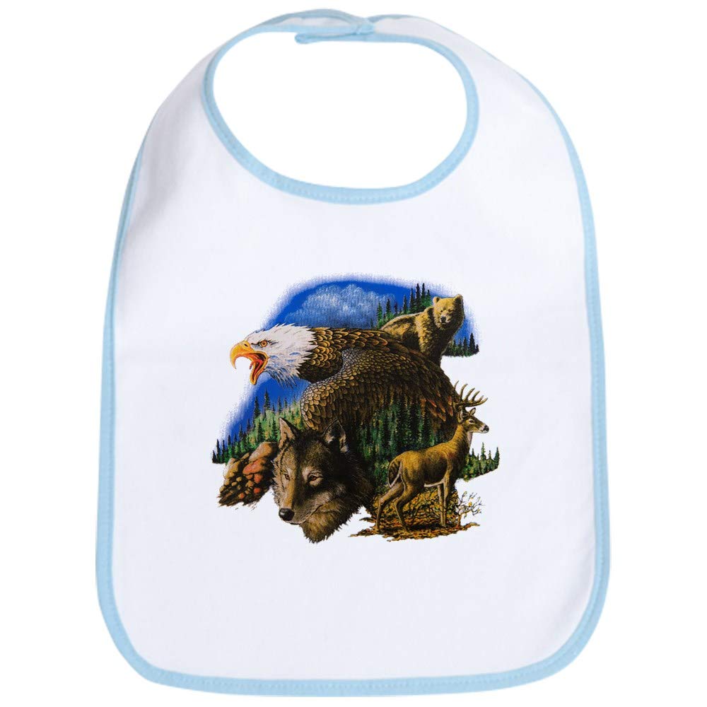 Amazoncom Royal Lion Baby Bib Wildlife Collage Eagle Deer