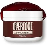 Overtone Semi Permanent Hair Color Conditioner, Cherry Chestnut, 8 oz, Nourishing, Damage-Free, Color Depositing Mask for All Hair Types with Shea Butter & Coconut Oil, Vegan & Cruelty-Free