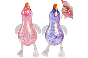 2PC Cute Duck Squishy Sugar Stress Ball,Soft Duck Stress Relief Sugar Ball Toys and Moldable Slow Rise Relaxing Sensory Fidge