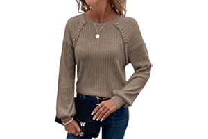 Naivikid Long Sleeve Shirts for Women Crewneck Casual Fall Tops Loose Fit Lightweight Sweaters Tunic Fashion Clothes S-XXL