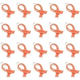 20 Pcs Breast Cancer Awareness Charms for Jewelry Making - Ribbon Pendant Charms Bulk DIY Jewelry Craft Making Accessories