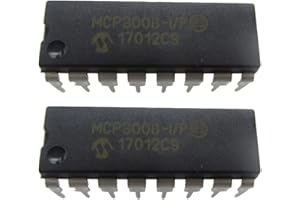 JEKEWIN 2PCS MCP3008-I/P Mcp3008 8-Channel 10-Bit ADC with SPI Interface for Raspberry Pi