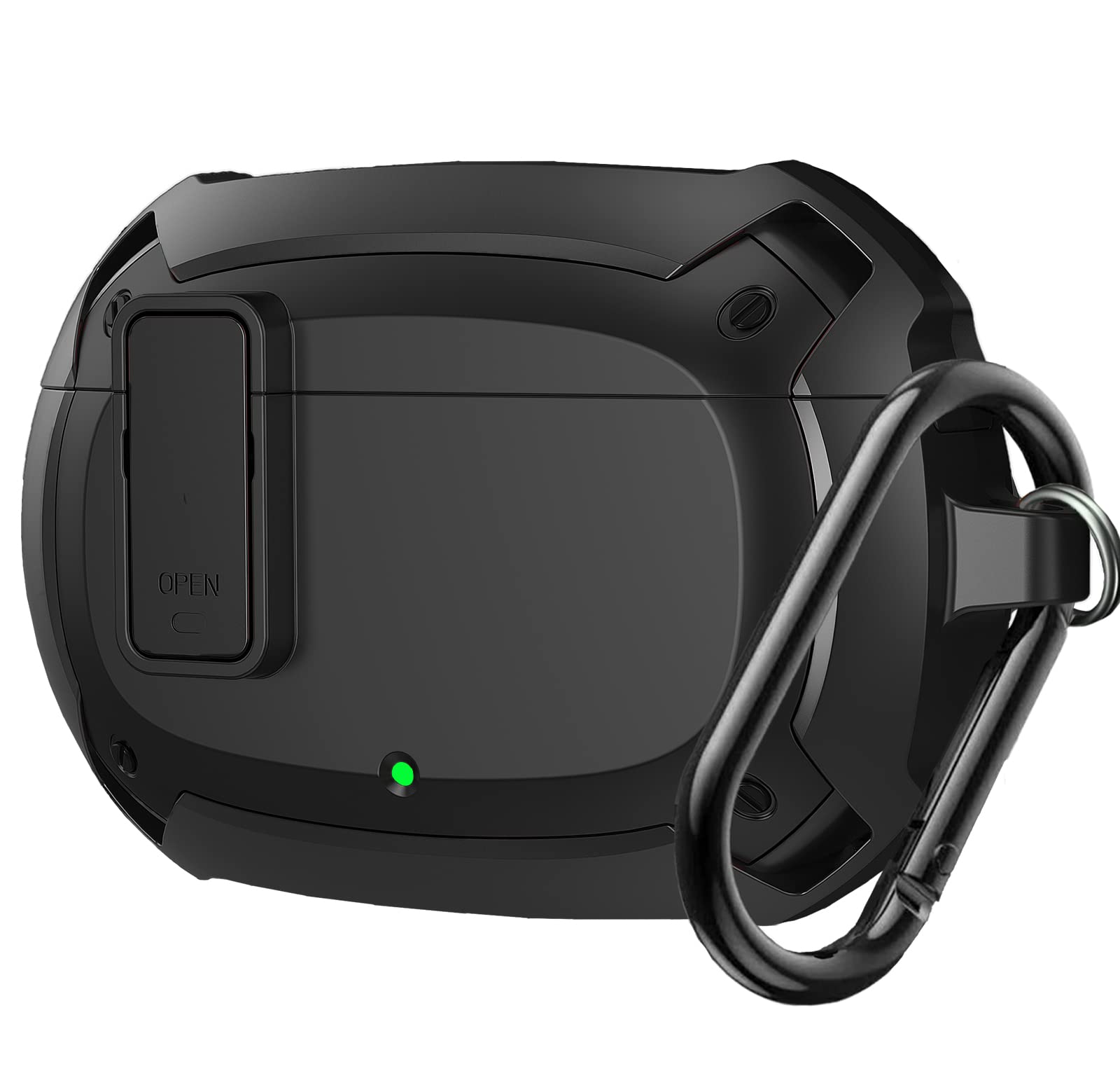 Photo 1 of Compatible with Beats Studio Buds/Buds+ Case Cover 2021/2023, [Secure Lock] Cool Beats Studio Buds Plus Protective Shell Men Women with Keychain for New Beats Studio Ear Buds Case - Black[CASE ONLY]