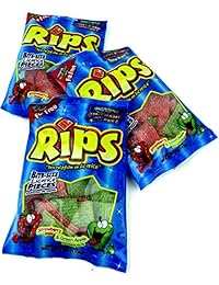 Rips Fresa & Manzana Verde Bocaditos Regaliz piezas, 4 oz bolsas en una caja de regalo (3 unidades)