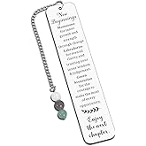 Natural Crystals Bookmark for New Beginnings Coworker Leaving Goodbye Farewell New Job Gift Bookmark for Anxiety Relief Retirement Birthday Graduation Gifts for Women Nurse Inspirational for Friends