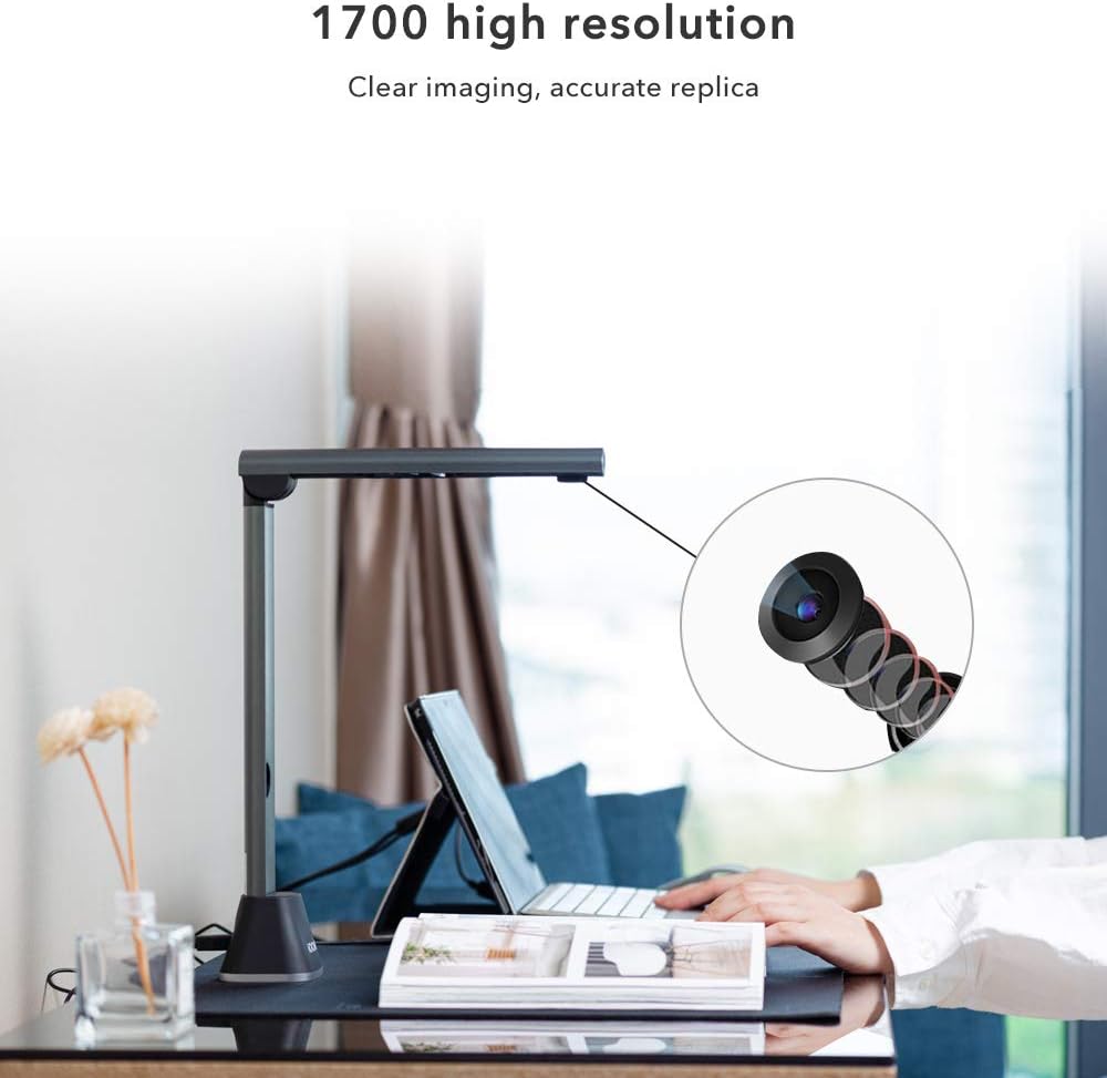 iOCHOW S3 Book & Document Camera, 17MP High Definition Professional Book Document Scanner, Auto-Flatten & Deskew Tech, Max A3 Size, Smart Multi-Language OCR, SDK & Twain for Office and Education : Electronics
