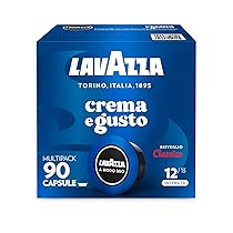 Lavazza, A Modo Mio Crema e Gusto Classico, 90 Capsule Caffè, per un Espresso con Note di Cioccolato e Frutta Secca, Arabica e Robusta, Intensità 12, 13, Tostatura Media, Confezione da 36 e 54 Capsule