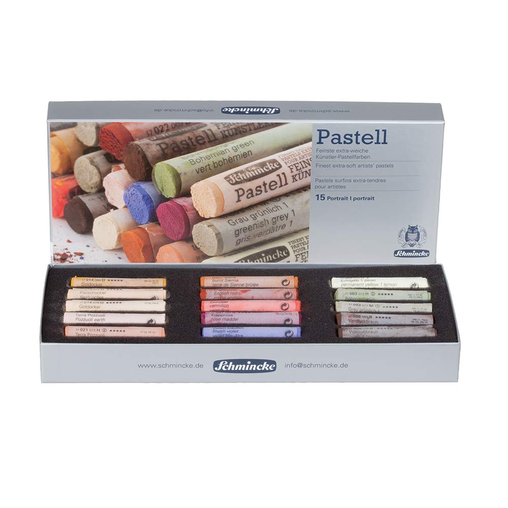 Schmincke Extra-Soft Pastel Portrait Set, Set of 15 Colors (77415097)