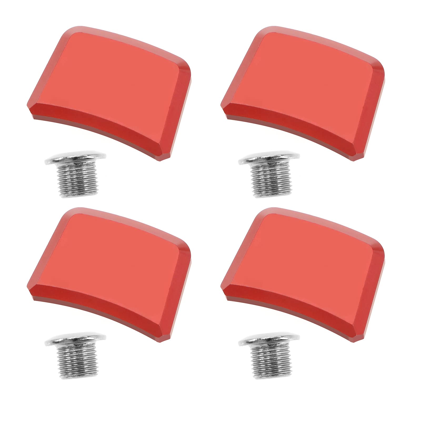 VGOL 4PCS Single Chainring Bolts with Crankset Screws CNC Aluminum Alloy for Mountain Bikes Road Bike Folding Bike Downhill Bike MTB BMX 25x18mm Red