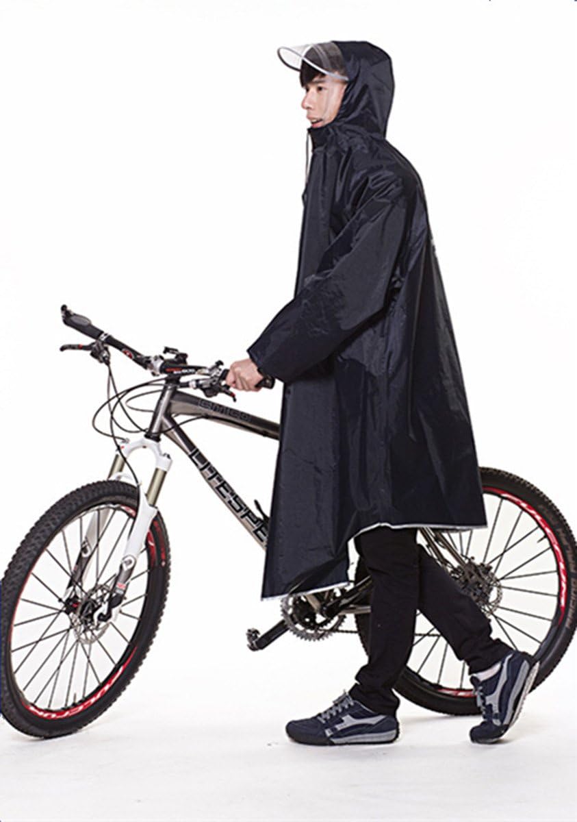 Goldbeing, bike rain poncho, rain breathable hooded cape, waterproof raincoat with reflective tape, rain gear for rain cover when riding a bike, lightweight for cyclists