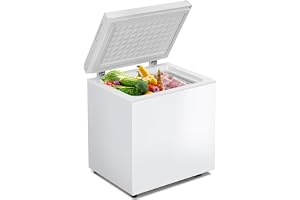 DOGHLY 2.0 Cu.Ft Chest Freezer, Small Deep Freezer with 7 Adjustable Temperature Levels, Mini Freezer for Office Garage Apartment, Compact Food Storage Small Freezer Chest, White