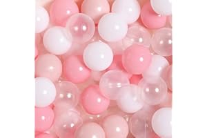 Balls for Ball Pit, 2.4 in, 100 200 500 BPA Free Phthalate Free Non-Toxic Play Plastic Balls for Toddlers Baby Kids Party Ten
