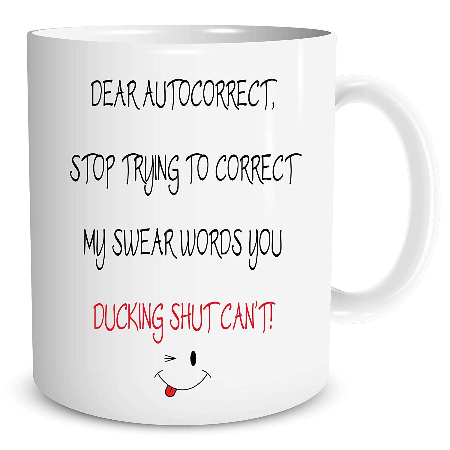 Funny Novelty Mug Adult Offensive Auto Correct Swear Ceramic Cup Gift WSDMUG26