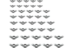 SQXBK 40PCS 304 Stainless Steel Wing Nuts M3 M4 M5 M6 Butterfly Wing Nuts Non-Slip Non-Loose Assortment Kit Butterfly Wing-Nut Assorted Kit