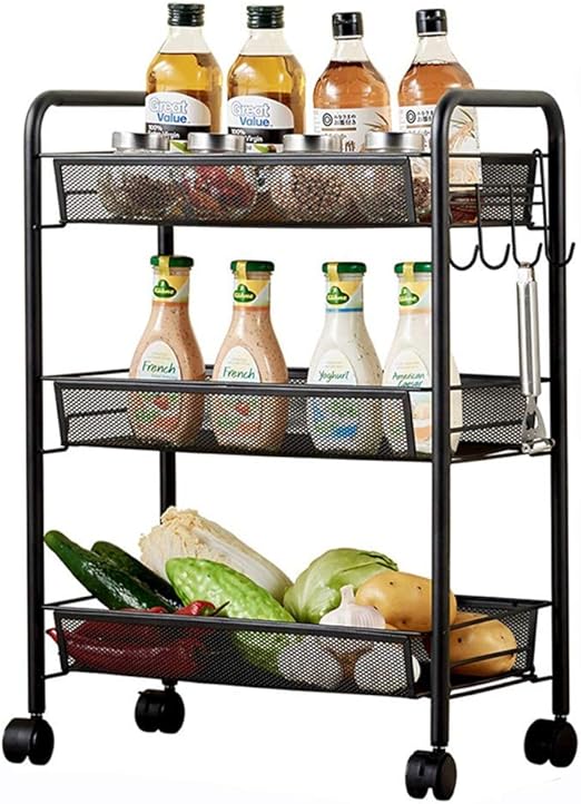 Kitchen Shelves Storage Trolley Bedroom Storage Shelf Mesh