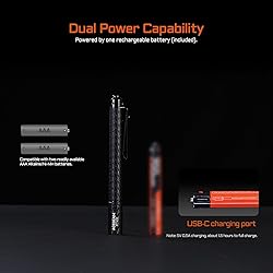 ACEBEAM PT20 2 AAA EDC Flashlight Rechargeable, 500